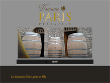 Tablet Screenshot of domaineparis-pereetfils.com